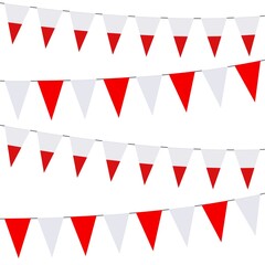 Garlands of Poland on a white background	