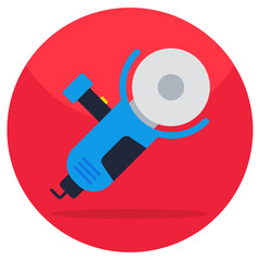 Editable design icon of saw blade