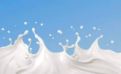 Foto op Plexiglas wave of Milk or Yogurt splash, Abstract background © Anusorn