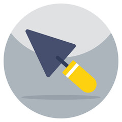 Editable design icon of trowel