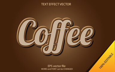Text effect editable coffee 