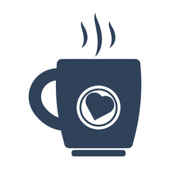 Coffee, cup, drink, heart, mug, tea icon