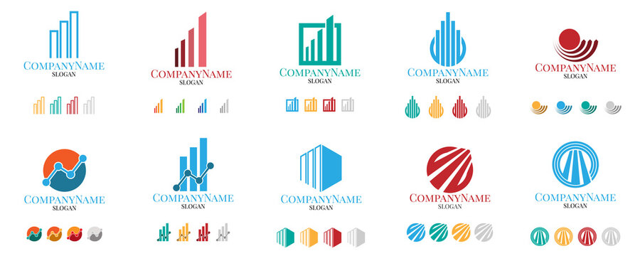 Finance  Logo Set Design Vector
