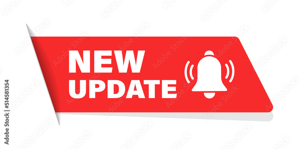Poster update software icon in flat style. system upgrade notification vector illustration on isolated back