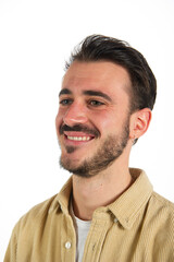 Obraz premium photo of handsome man in casual style and smiling