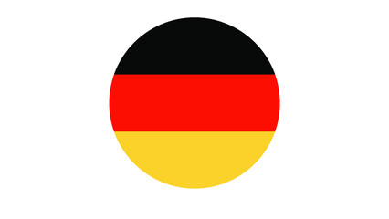 Germany flag circle, vector image and icon