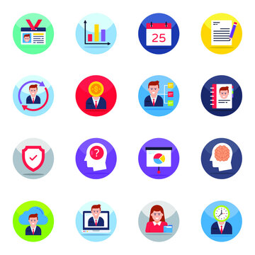 Pack of Hr Flat Icons


