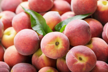 fresh peaches as background