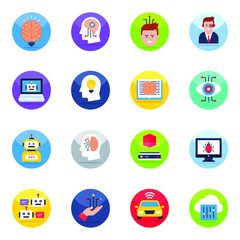 Pack of Technology Flat Icons
