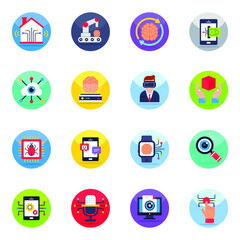 Pack of Intelligence Flat Icons

