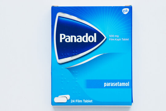 10 June 2022, Antalya, Turkey: Panadol medication pack - it is a popular pain killer and fever treatment pill