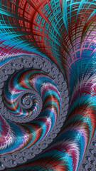 Artistic and imaginative digitally designed abstract 3D fractal background