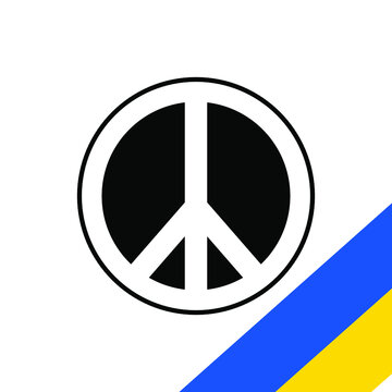 A symbol of peace, a modern symbol of peace and well-being. With the flag of Ukraine