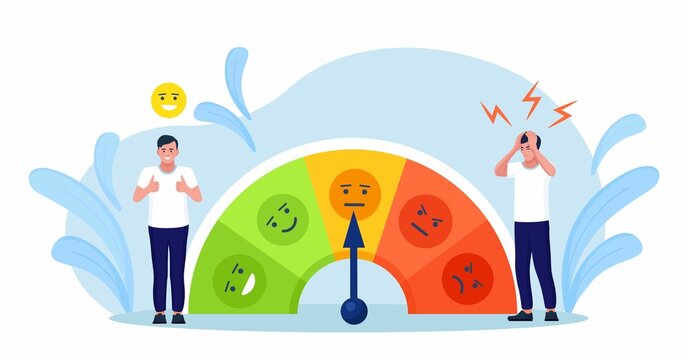 mood meter with people showing emotions clip art preview