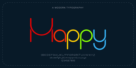 Minimal modern alphabet fonts. Playful typography greeting fashion trendy future creative logo font. vector illustration