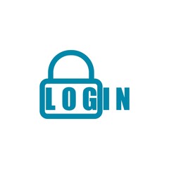 Login icon isolated on white background