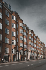 Fototapeta na wymiar Nice red brick building in the City of Aarhus, Denmark