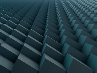 Obraz premium 3d render of glossy color cubes background. art design mocap.