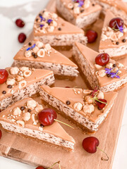 chocolate bar with nuts and raisins