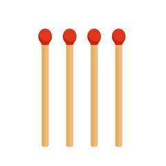 set of matches flat style vector illustration