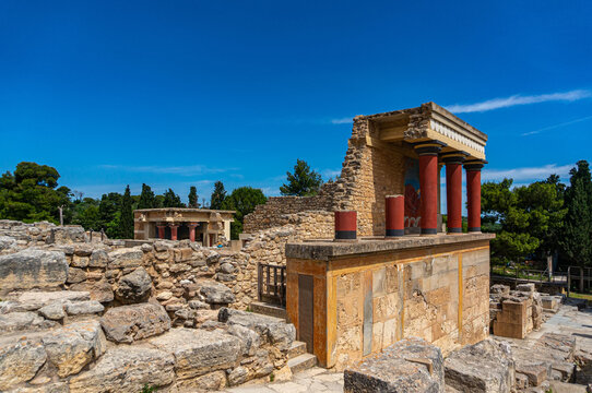 Ruins of Knoss - an ancient palace on the island of Crete, Greece