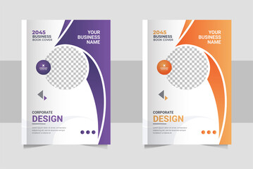 Fototapeta premium Annual report brochure flyer design, Creative corporate book cover design template
