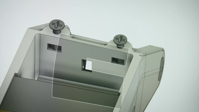 3d model of the part on the computer screen. Software for the development and design of parts and mechanisms