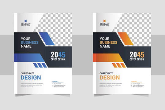 Annual report brochure flyer design template vector, Leaflet presentation, book cover, layout