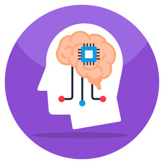 Modern design icon of artificial brain
