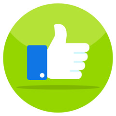 Obraz premium A colored design icon of thumbs up