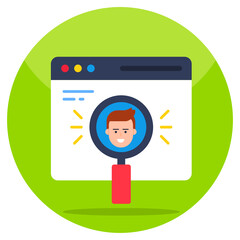 Editable design icon of headhunting