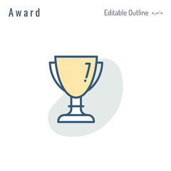 Trophy, Award icon, Medal, Success, Achievement, First place, Leadership, Perfection, Championship, Celebrity award, Editable Stroke