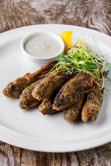 Fried gobies