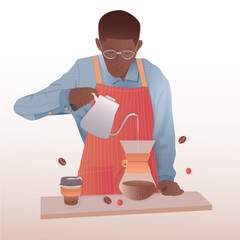 Barista / worker in uniform