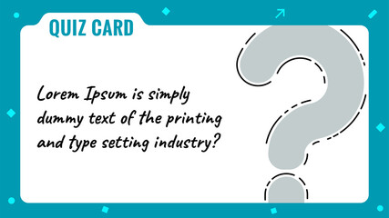 Quiz card, Question mark, Quiz game template & background, Voting, Team building activities, Questionnaire