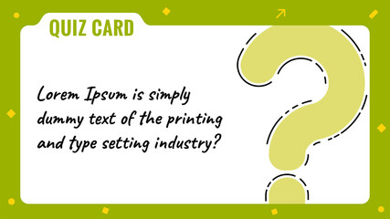 Quiz card, Question mark, Quiz game template & background, Voting, Team building activities, Questionnaire