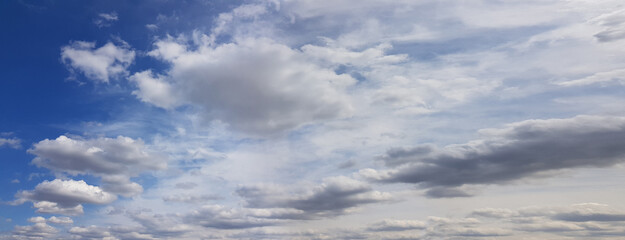 Beautiful blue sky with white clouds, clouds sky background