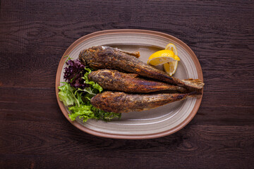 Fried gobies