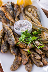 Fried gobies