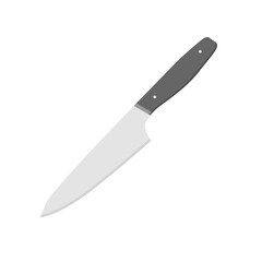 cooking knife icon isolated on white background. vector illustration in flat style