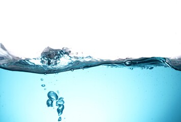 Blue water wave image for background.