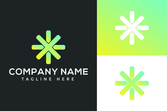 Asterisk, Asterisk X, simple icon. Password star concept in vector flat style. Modern Abstract Gradient X Logo. Letter X asterisk logo with modern gradient. Letter X modern logo.