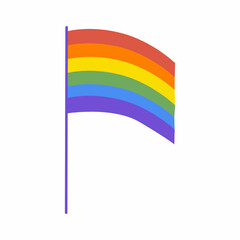 Vector icon LGBT flag. The colors of the rainbow. Illustration of a LGBT pride flag.
