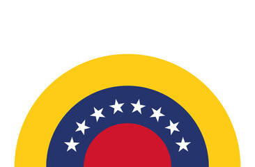 Circular design with the colors of the flag of Venezuela , without background
