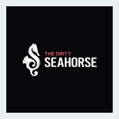 music character seahorse logo design © adi