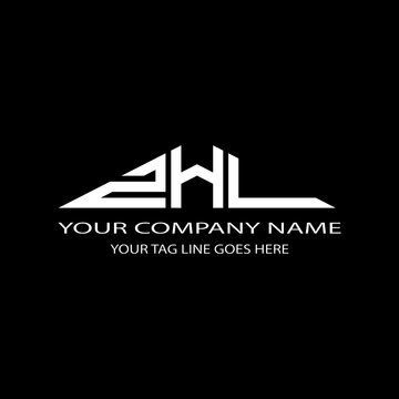 ZHL letter logo creative design with vector graphic
