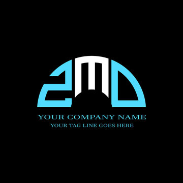 ZMD letter logo creative design with vector graphic