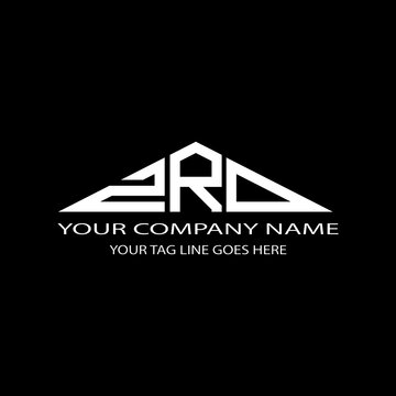 ZRD letter logo creative design with vector graphic