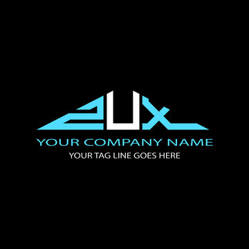 ZUX letter logo creative design with vector graphic