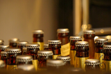 Brewing home beer process at home in the kitchen